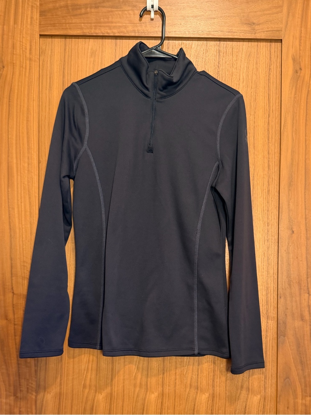 Spyder Black Long-Sleeve Quarter Zip Performance Top